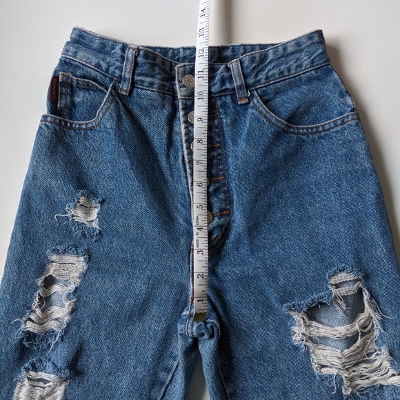 (bongo) Vintage 5 Button Hi-Waist Mom Jeans 5 - Picture 5 of 8